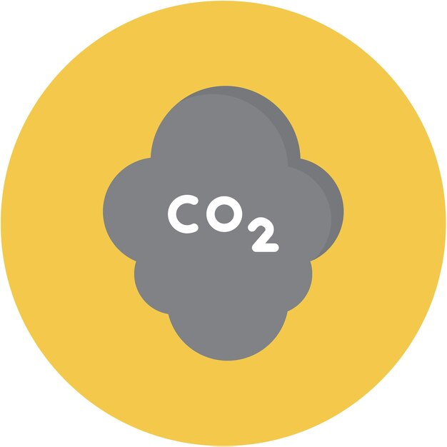 La imagen vectorial del icono de dióxido de carbono se puede utilizar para el calentamiento global
