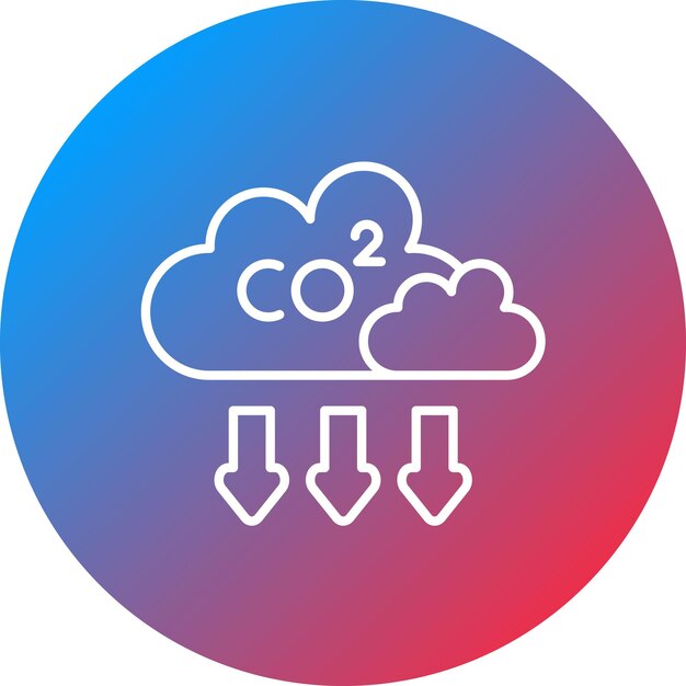 Imagen vectorial del icono de dióxido de carbono Se puede utilizar para la contaminación