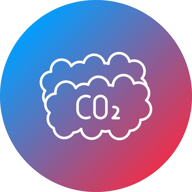 Imagen vectorial del icono de dióxido de carbono Se puede utilizar para la energía renovable