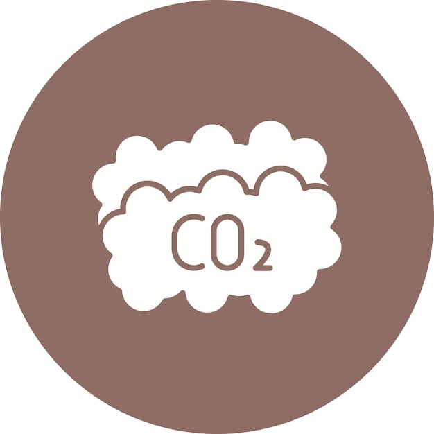 Imagen vectorial del icono de dióxido de carbono Se puede utilizar para la energía renovable
