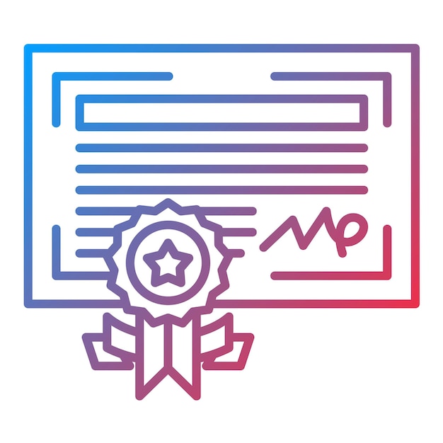 Imagen vectorial del icono del diploma Se puede utilizar para la Universidad
