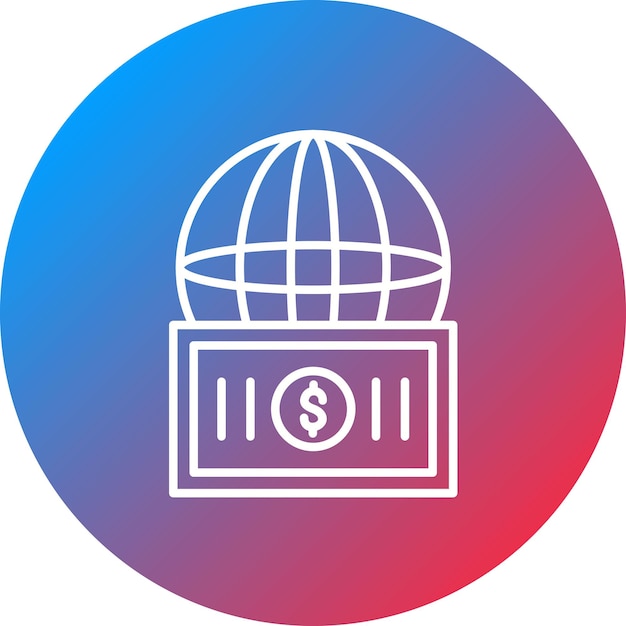 Imagen vectorial del icono de la diplomacia económica Se puede utilizar para la diplomacia