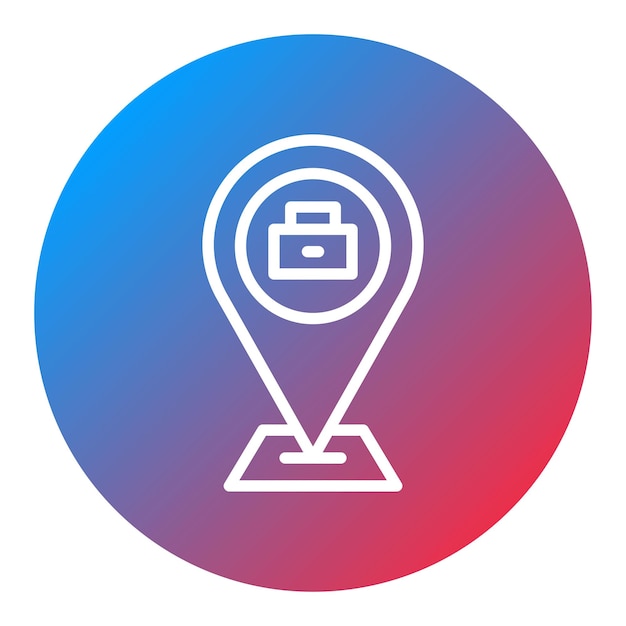 Imagen vectorial del ícono de la dirección del negocio Se puede utilizar para el espacio de coworking