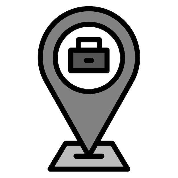Imagen vectorial del ícono de la dirección del negocio Se puede utilizar para el espacio de coworking