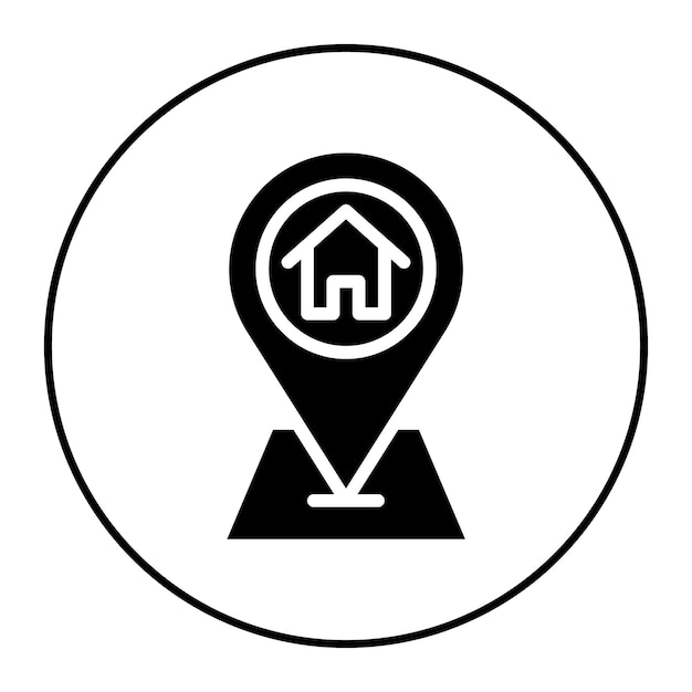 Imagen vectorial del ícono de la dirección Se puede utilizar para el cumplimiento y la regulación