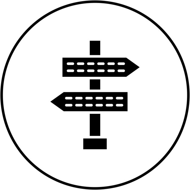 Imagen vectorial del ícono de dirección Se puede utilizar para el inicio de la empresa