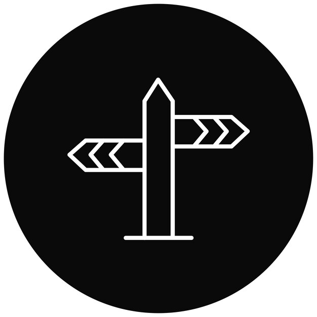 Imagen vectorial del icono de dirección Se puede utilizar para el mapa y la navegación