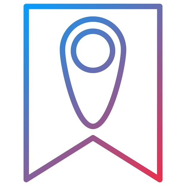 Imagen vectorial del icono de las direcciones guardadas Se puede utilizar para el comercio minorista digital
