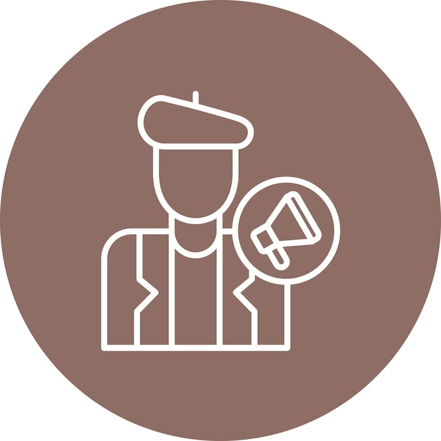 Imagen vectorial del ícono del director masculino Se puede utilizar para la creatividad