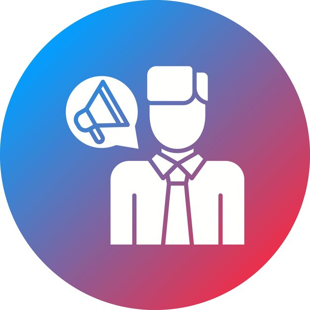Imagen vectorial del icono del director Se puede utilizar para el marketing