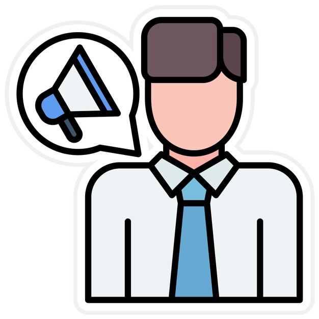 Imagen vectorial del icono del director Se puede utilizar para el marketing