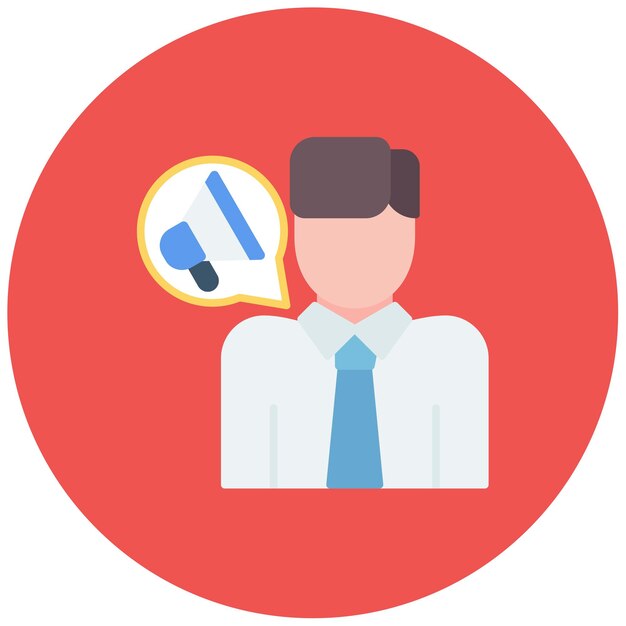 Imagen vectorial del icono del director Se puede utilizar para el marketing