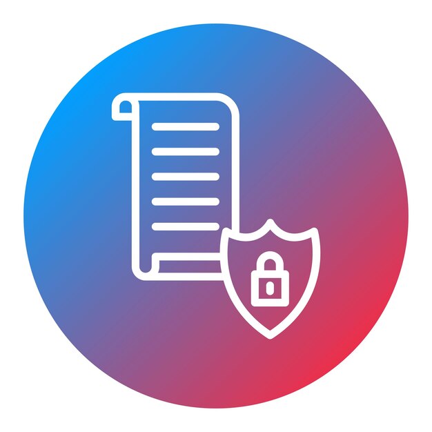 Imagen vectorial del icono de las directrices de privacidad Se puede utilizar para la privacidad