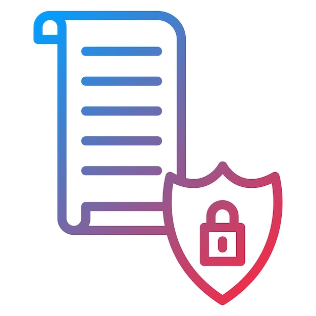 Imagen vectorial del icono de las directrices de privacidad Se puede utilizar para la privacidad