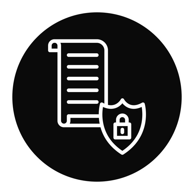 Imagen vectorial del icono de las directrices de privacidad Se puede utilizar para la privacidad