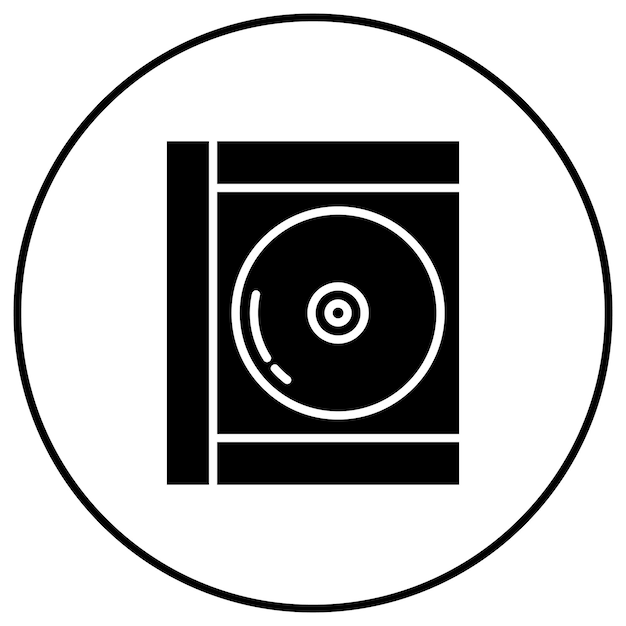 Imagen vectorial del icono del disco compacto Puede utilizarse para artículos de oficina