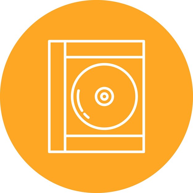 Imagen vectorial del icono del disco compacto Puede utilizarse para artículos de oficina