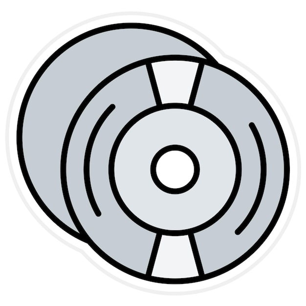 Imagen vectorial del icono del disco compacto Puede utilizarse para la realidad virtual