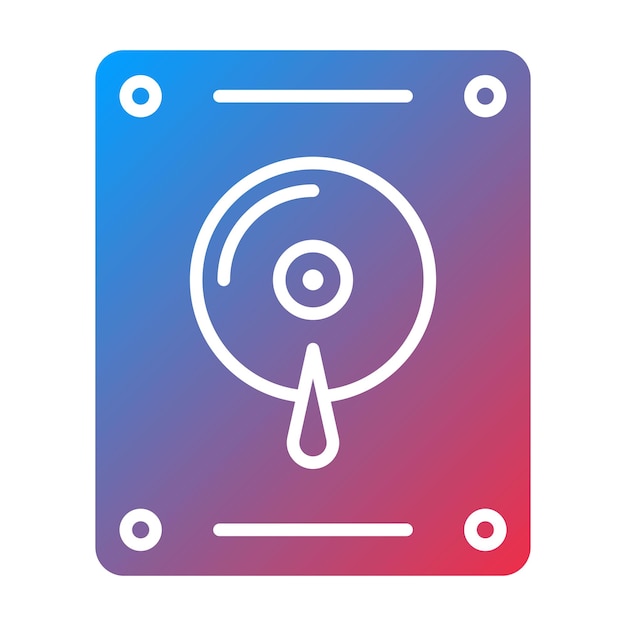 Imagen vectorial del ícono del disco duro Se puede utilizar para papelería de oficina