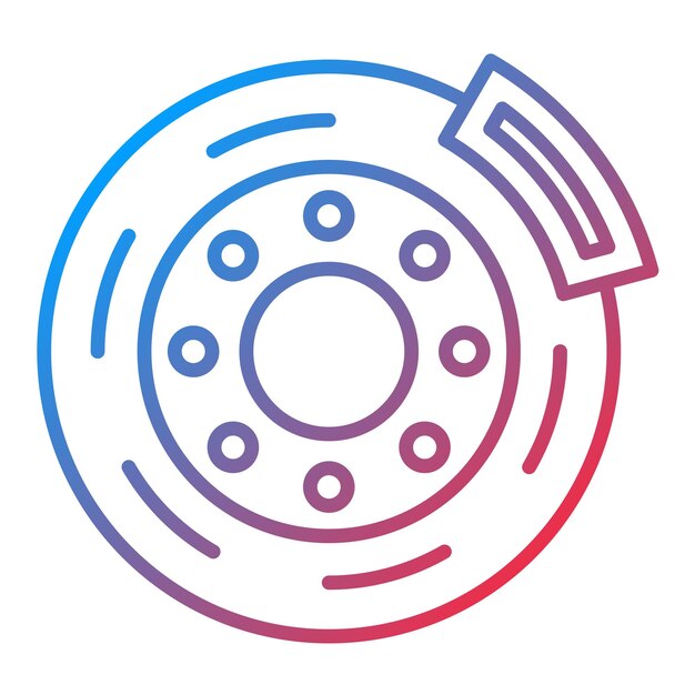 Imagen vectorial del icono del disco de freno Se puede utilizar para la reparación de automóviles