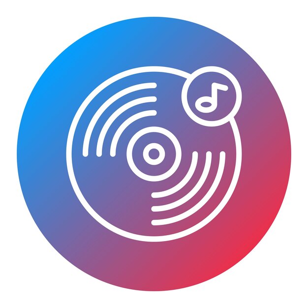Imagen vectorial de icono de disco de vinilo Se puede usar para Artist Studio