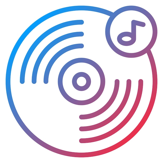Imagen vectorial de icono de disco de vinilo Se puede usar para Artist Studio
