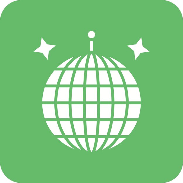 Imagen vectorial de icono de discoteca puede usarse para bodas