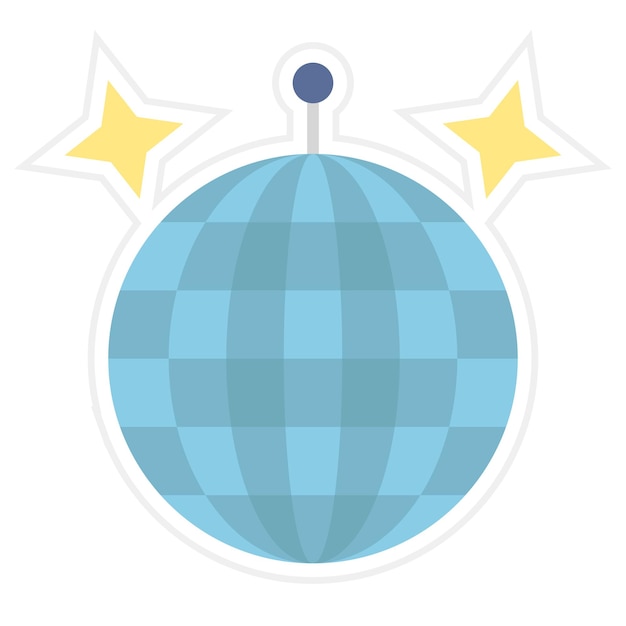 Imagen vectorial de icono de discoteca puede usarse para bodas