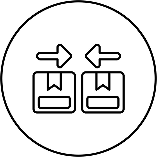 Vector imagen vectorial del icono de discrepancia se puede utilizar para la logística