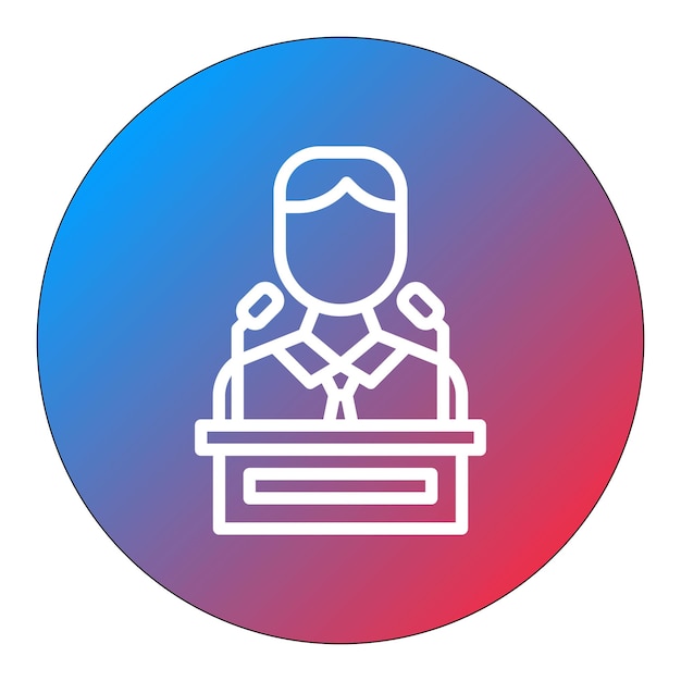 Imagen vectorial de icono de discurso puede usarse para eventos de premios