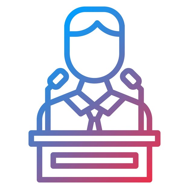 Imagen vectorial de icono de discurso puede usarse para eventos de premios