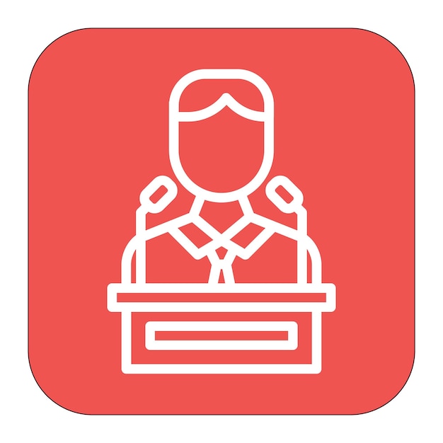 Imagen vectorial de icono de discurso puede usarse para eventos de premios