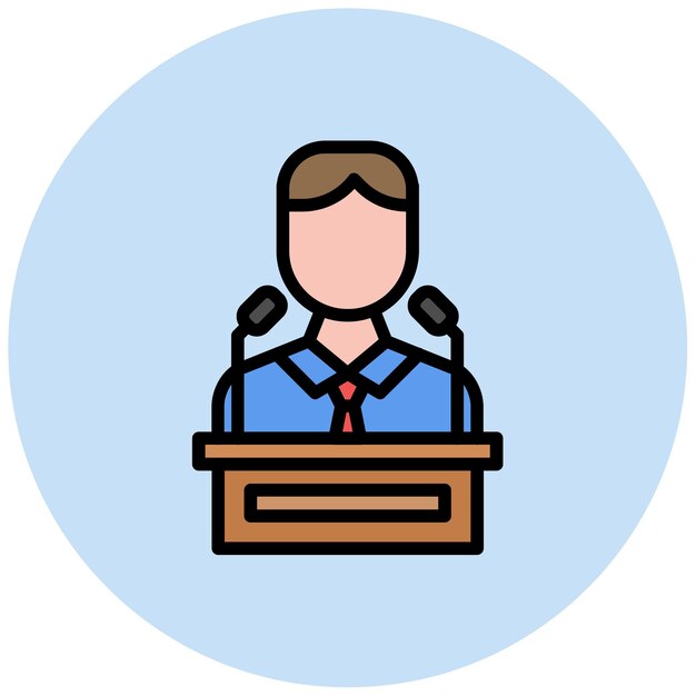 Imagen vectorial de icono de discurso puede usarse para eventos de premios