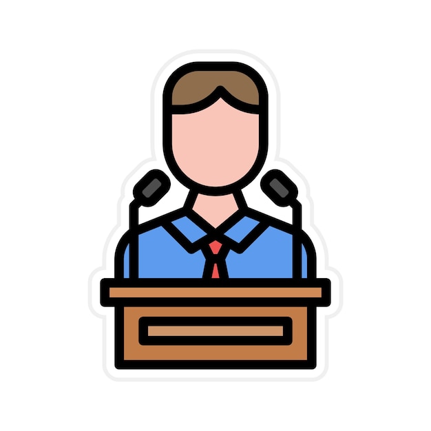 Imagen vectorial de icono de discurso puede usarse para eventos de premios