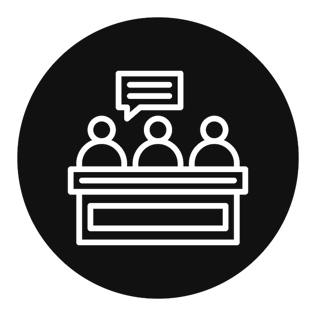 Imagen vectorial del icono de discusión Se puede utilizar para los Derechos Humanos