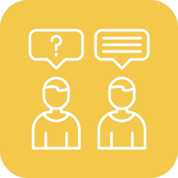 Imagen vectorial del icono de discusión Se puede utilizar para la gente de negocios