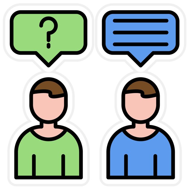 Imagen vectorial del icono de discusión Se puede utilizar para la gente de negocios