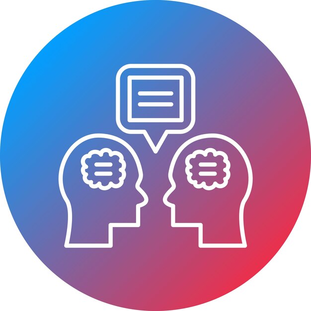 Imagen vectorial del icono de discusión Puede utilizarse para la gestión de proyectos