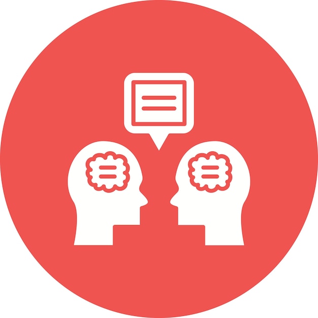 Imagen vectorial del icono de discusión Puede utilizarse para la gestión de proyectos