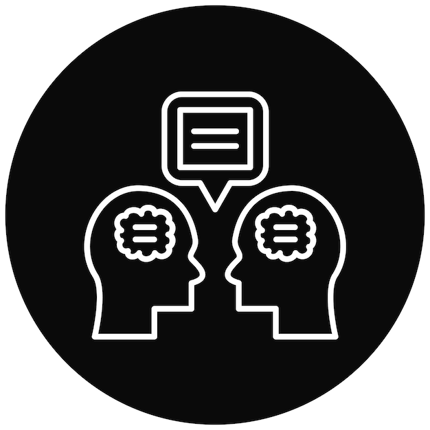 Imagen vectorial del icono de discusión Puede utilizarse para la gestión de proyectos