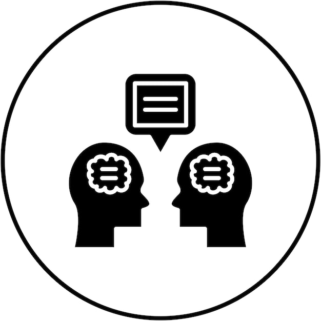 Imagen vectorial del icono de discusión Puede utilizarse para la gestión de proyectos