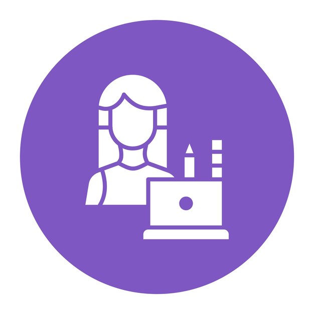 Imagen vectorial de icono de diseñador gráfico Se puede utilizar para el periodismo