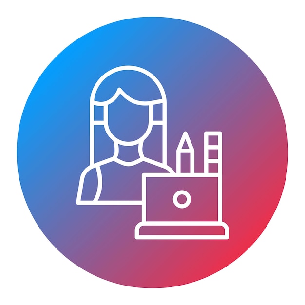 Imagen vectorial de icono de diseñador gráfico Se puede utilizar para el periodismo