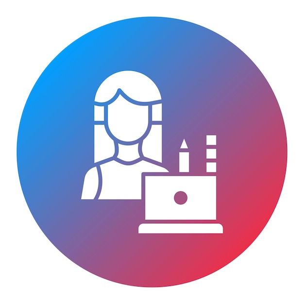 Imagen vectorial de icono de diseñador gráfico Se puede utilizar para el periodismo