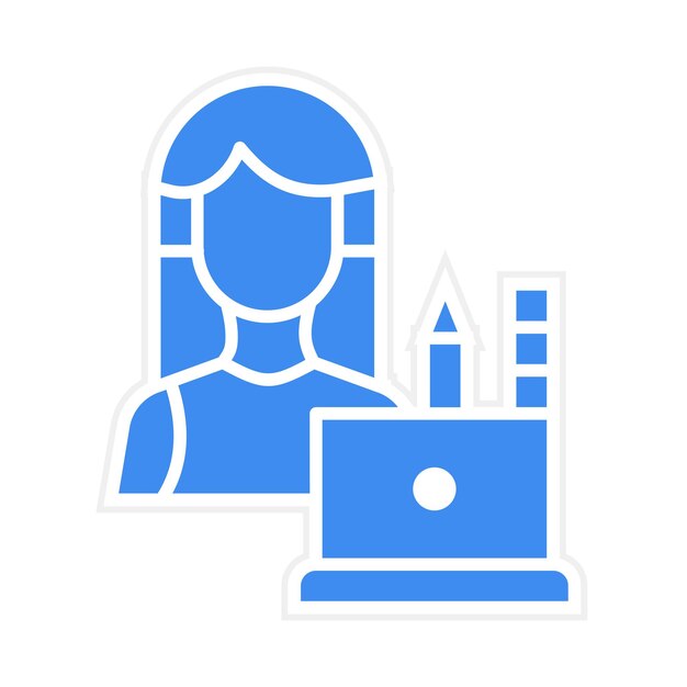 Imagen vectorial de icono de diseñador gráfico Se puede utilizar para el periodismo
