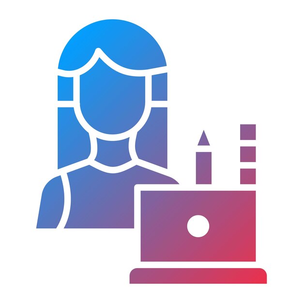 Imagen vectorial de icono de diseñador gráfico Se puede utilizar para el periodismo
