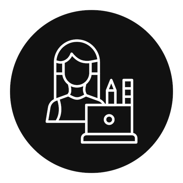 Imagen vectorial de icono de diseñador gráfico Se puede utilizar para el periodismo