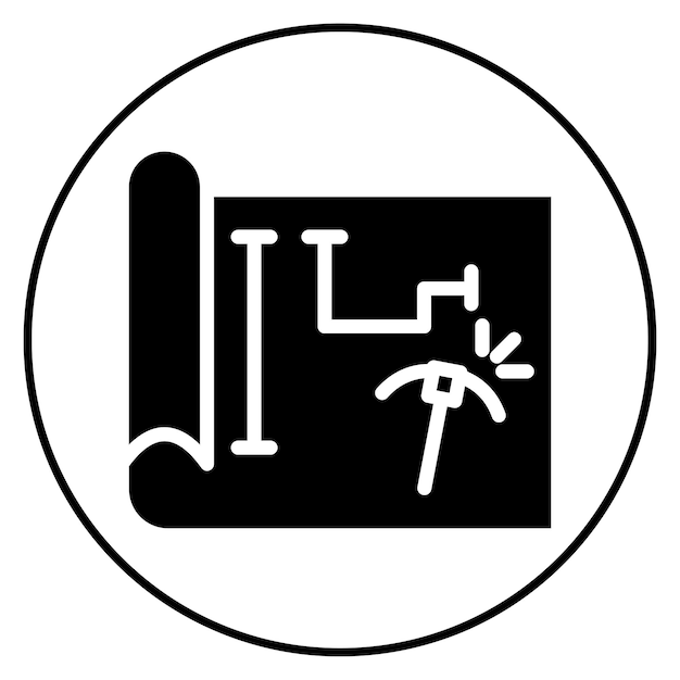 Imagen vectorial de icono de diseño de artesanía Se puede usar para minería y artesanía