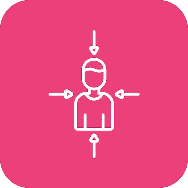 Imagen vectorial de icono de diseño centrado en el usuario Se puede usar para UX e UI