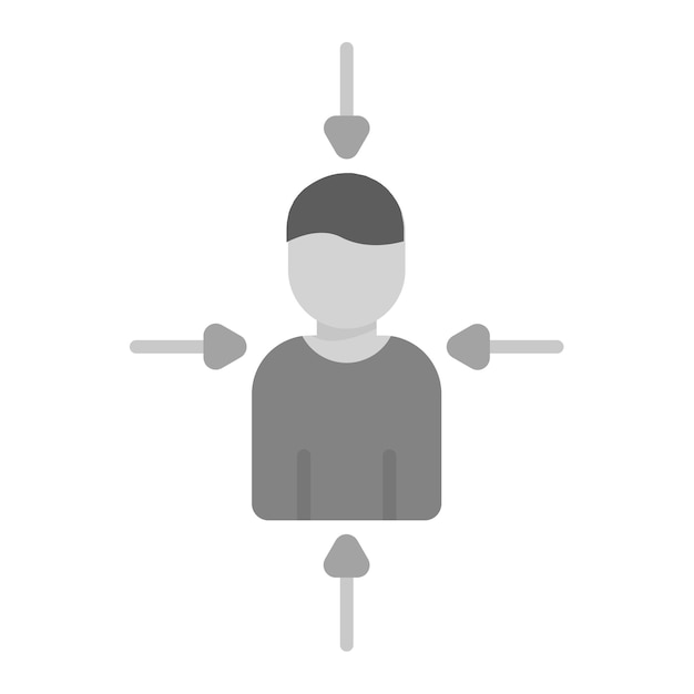 Imagen vectorial de icono de diseño centrado en el usuario Se puede usar para UX e UI